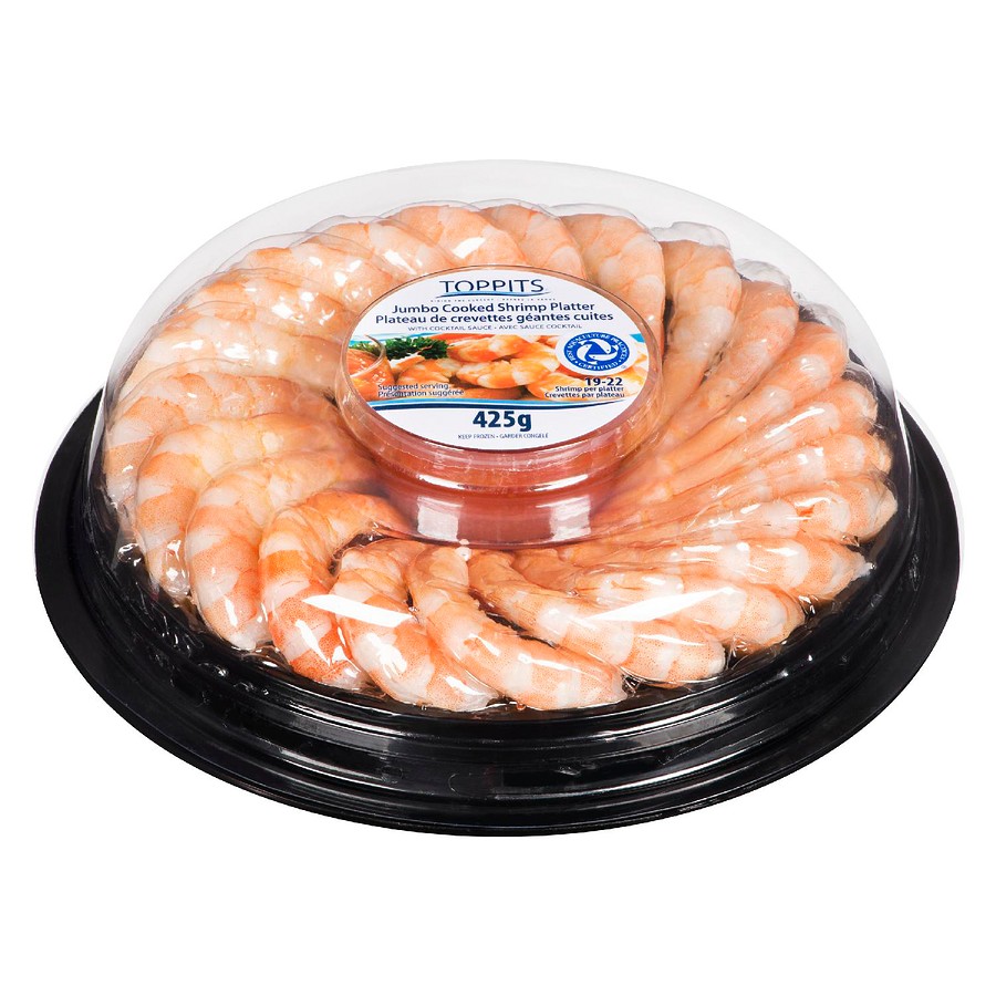 Cooked Shrimp Rings, Toppits Foods, Retail