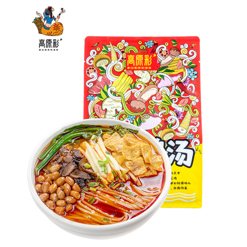 plateau-choi-matsutake-and-chicken-soup-rice-noodle-stir-fried-chili