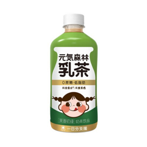 genki-forest-milk-tea-jasmine-milk-green-green-short-bottle